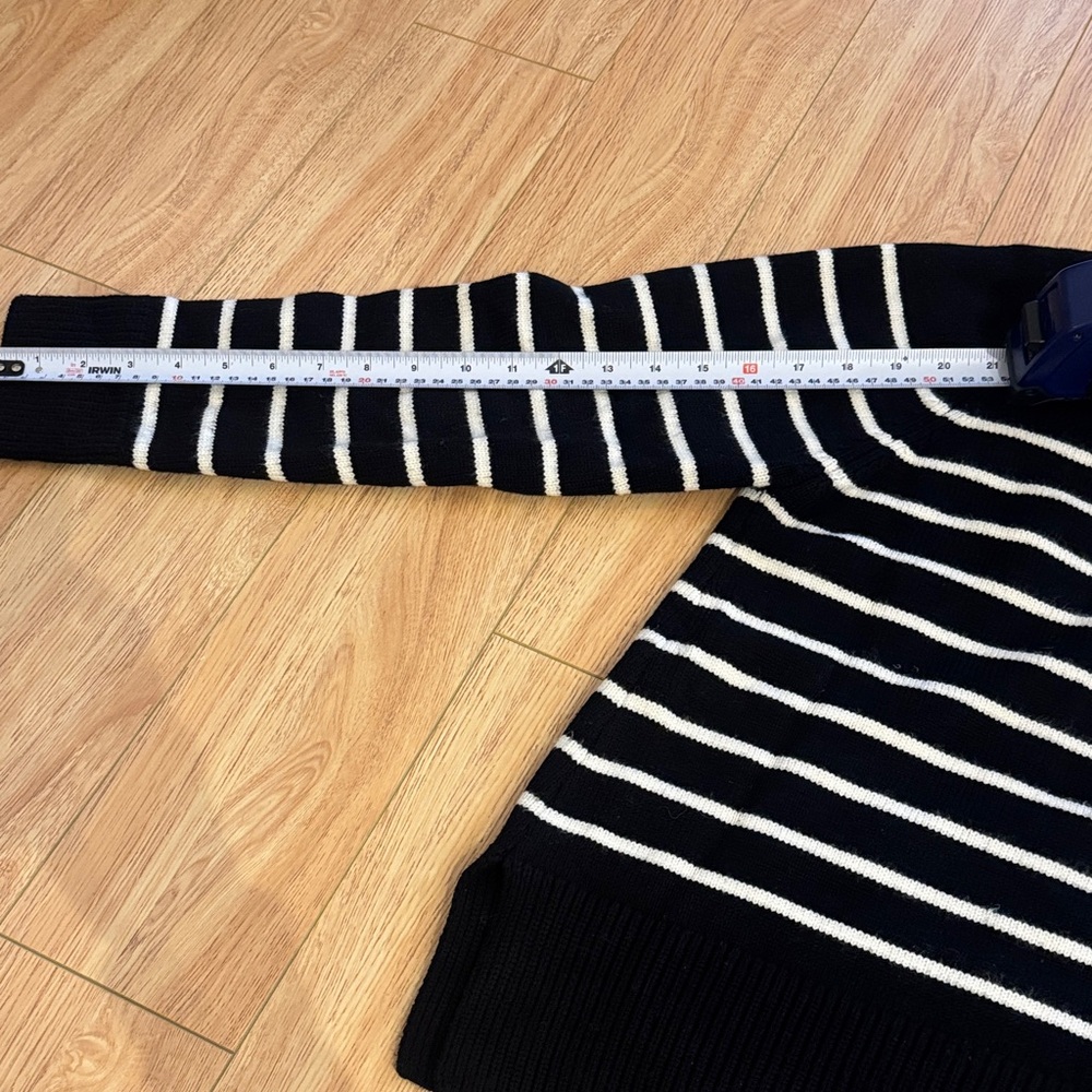 Zara Black and White Striped Sweater - Picture 9 of 10